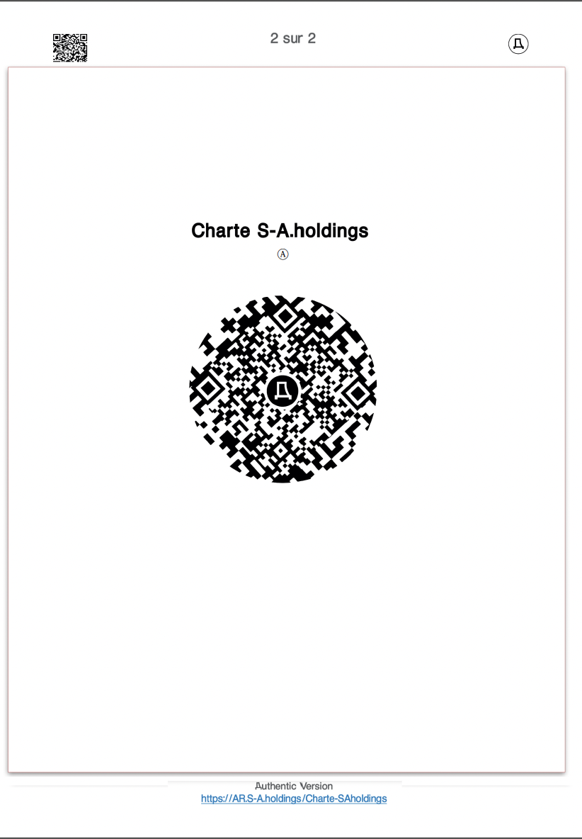 Page de titre de Charte S-Д.holdings